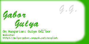 gabor gulya business card